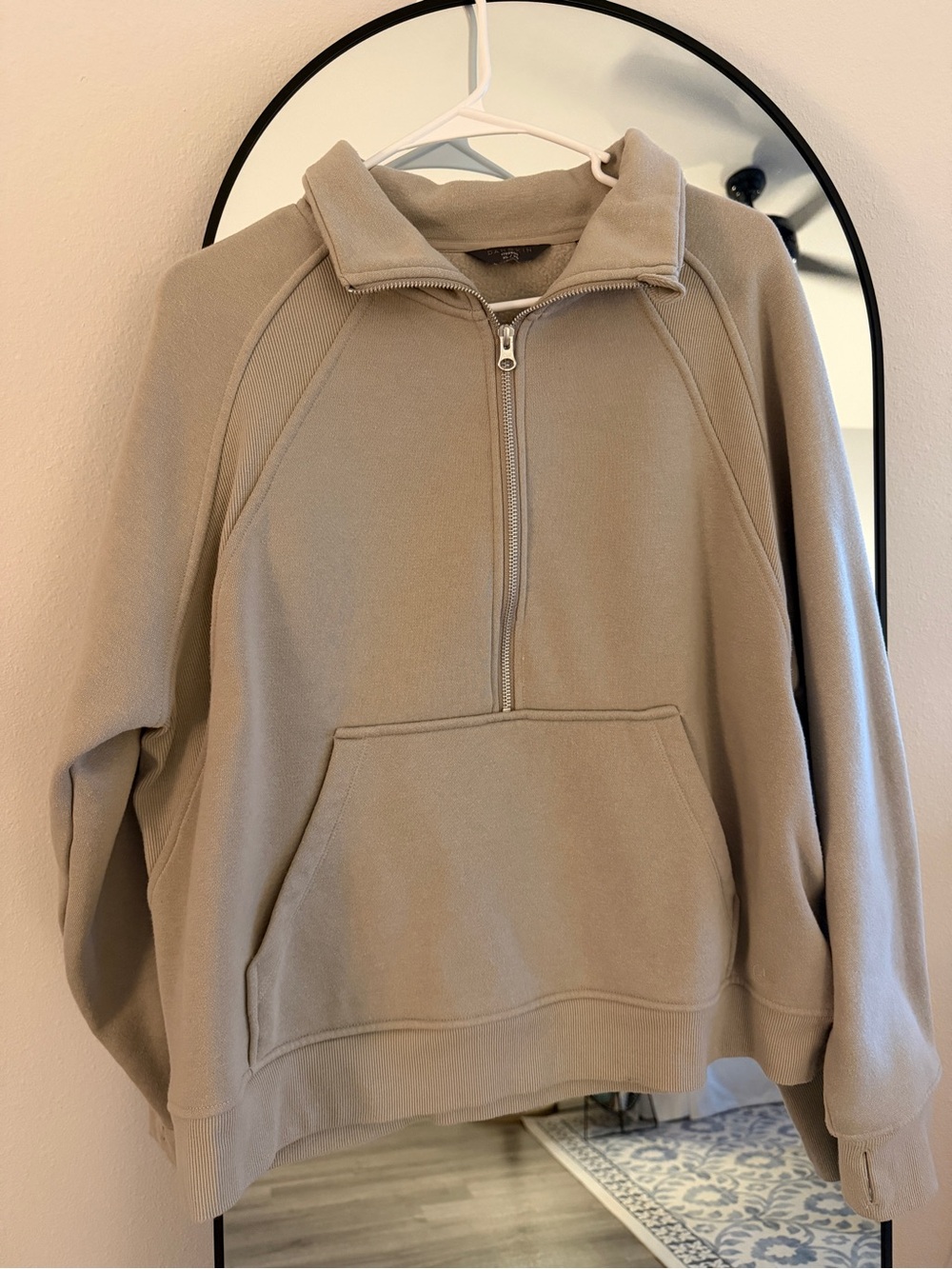 Danskin Half-Zip Crewneck Pullover - Taupe